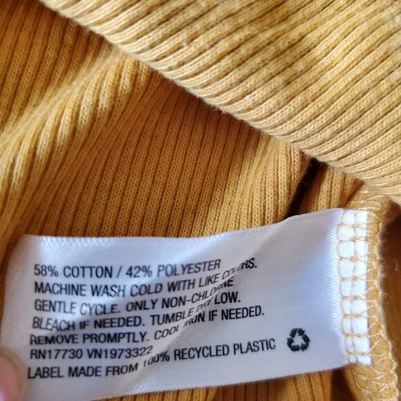 Wild Fable™ - Women's Long Sleeve Henley T-Shirt XS Dark Gold - Picture 5 of 7